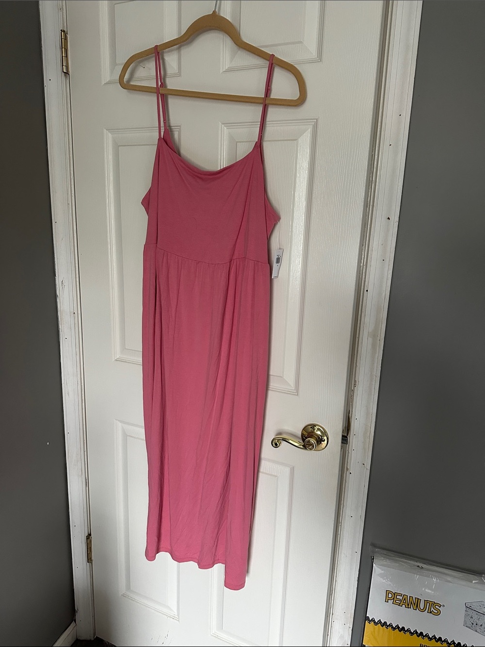 Old Navy Pink Maxi Dress with Spaghetti Straps